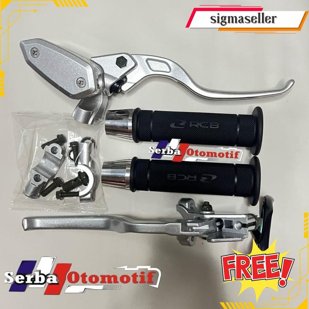 Master Rem Tabung Model Oval Original + Handgrip Rcb Original 100% Hg55 + Jalu Stang Cnc Universal M