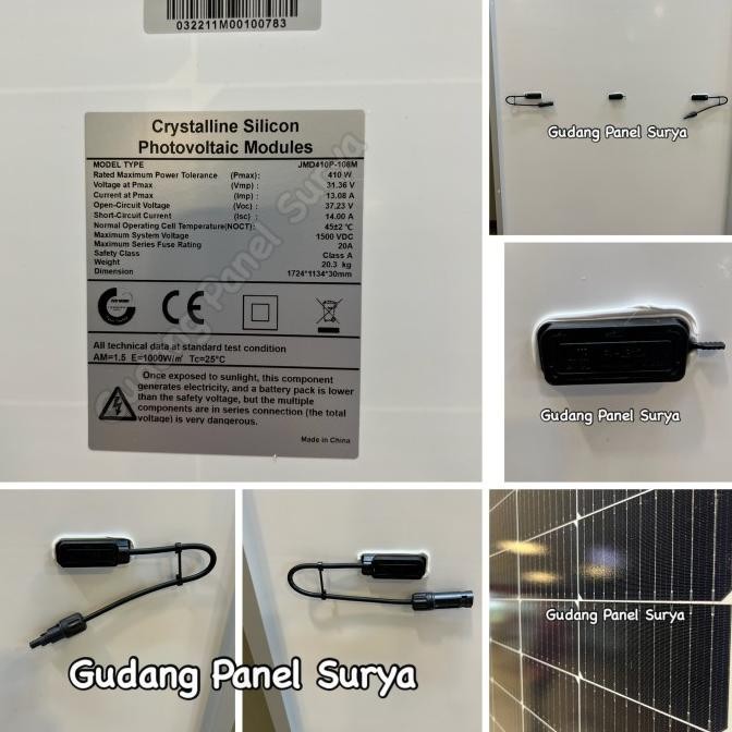 Promo Solar Panel Surya Solarcell 410Wp Monocrystalline Pv 410Wp Mono