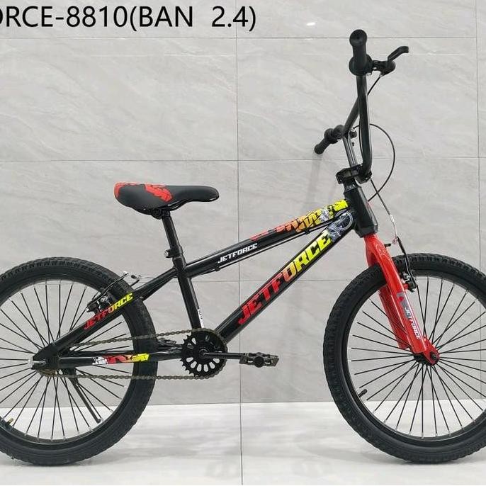 ready  Sepeda BMX Pria Ukuran 20 Inch Merek Jet Force Oversized Stem - Frame Besi Kokoh, Ban Kembang
