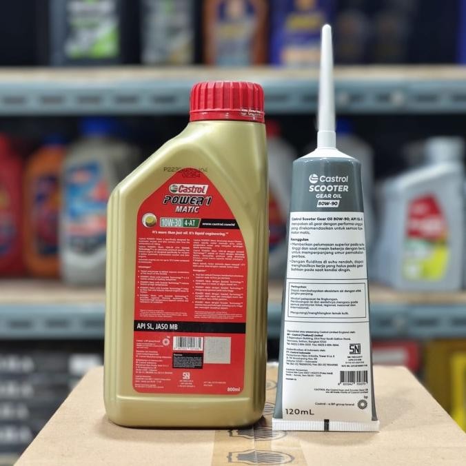 OLI MOTOR MATIC CASTROL POWER 1 SCOOTER 10W30 4T FULL SYNTHETIC 800ML murah