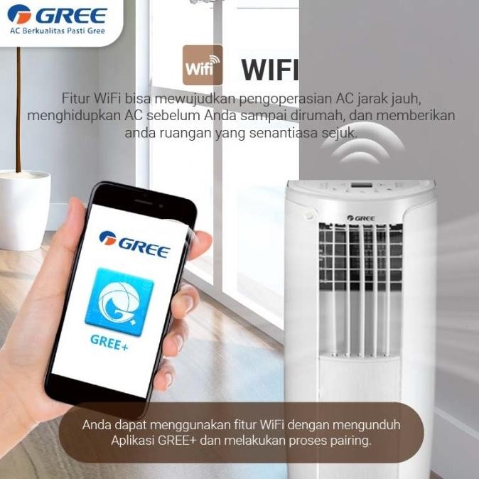 Murah GREE AC Portable 1PK - Air Purifier - WIFI Control - Warna Putih Non COD
