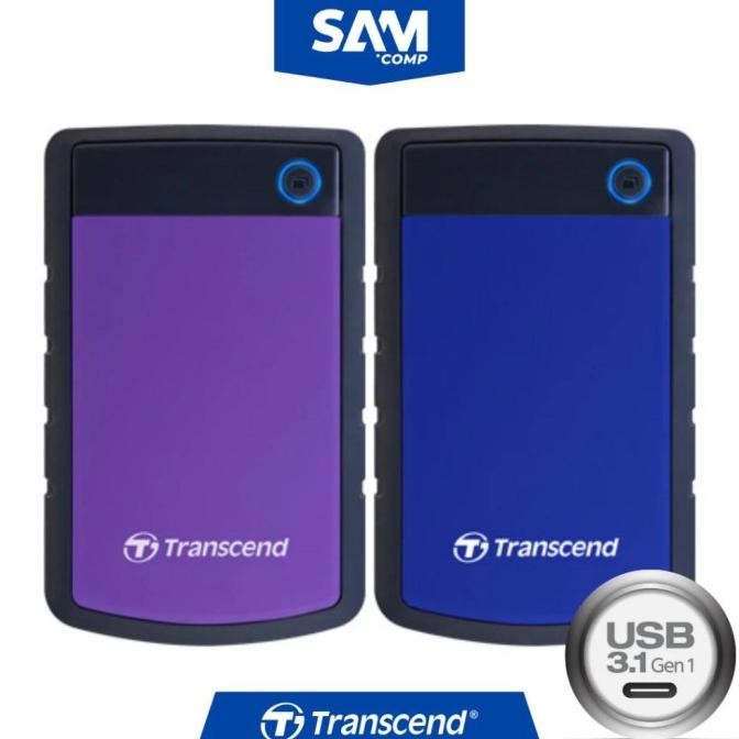 Sale Transcend Storejet 25H3 4Tb Hdd | External Harddisk Antishock - Biru