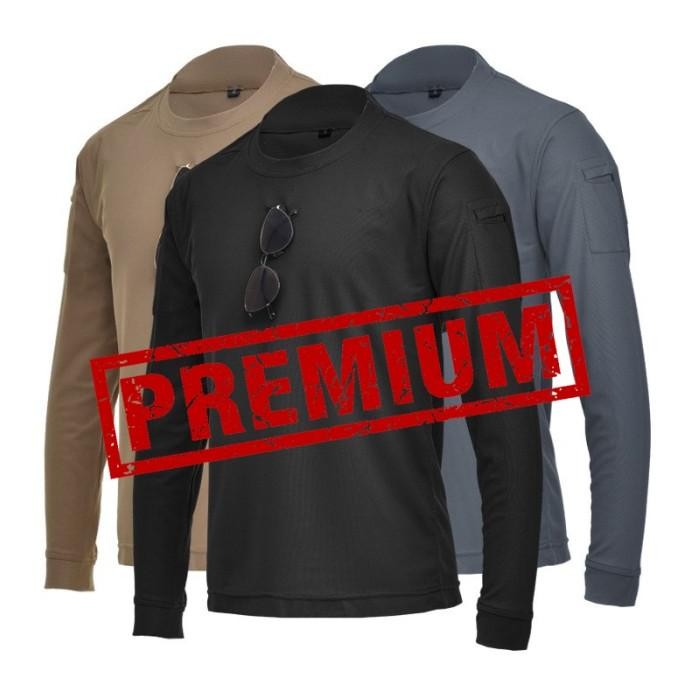 New Kaos Polos / Baju Polos Pria Tactical - Lengan Panjang Premium