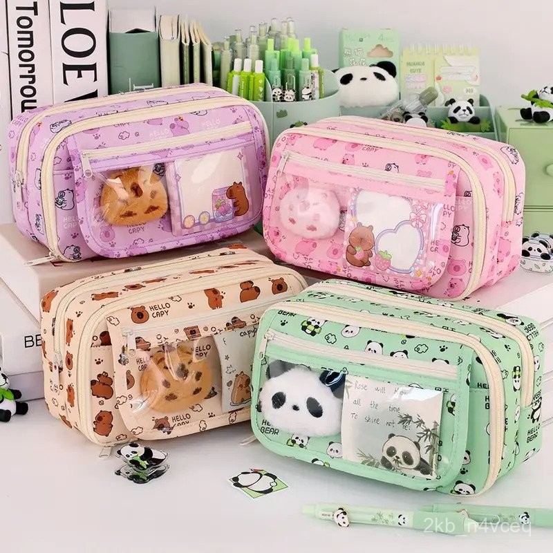 

Multi Functional Capybara/Panda Pen Bag Large Capacity Nine-Layer Pencil Case Dirt-proof Stationery Bag School Office 3OT3