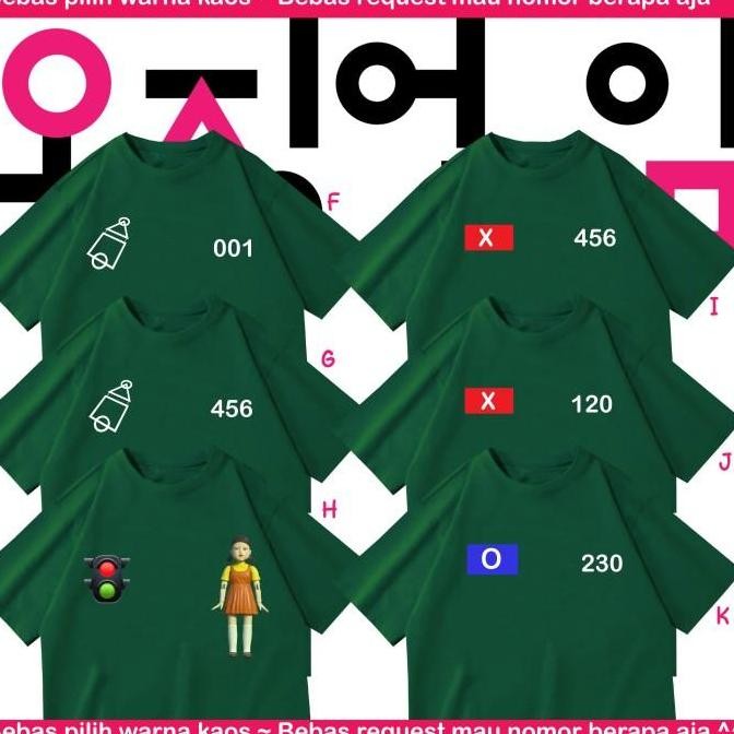 Promo Hooneybee - Ready Kaos Squid Game Tshirt Squid Game T Shirt