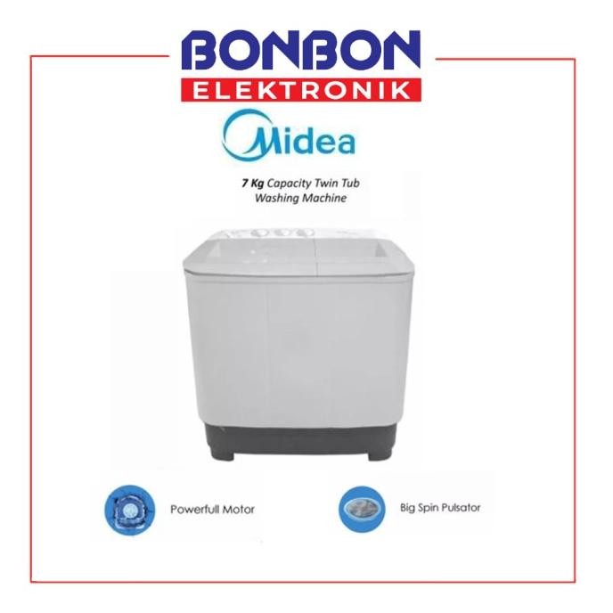 Murah Midea Mesin Cuci 2 Tabung 7KG  MTD 89 NTG /  MTD89NTG Non COD