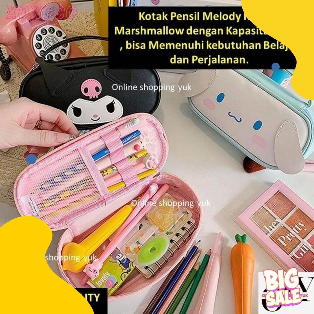 

Tempat Pensil Sanrio , Kotak Pensil Kuromi , Tas Kosmetik , Pouch , Motif Kuromi / Cinnamoroll / My Melody , Import Premium. Online Shopping Yuk. Kapasitas Besar. Bahan Kulit , Kuat & Sangat Cantik Exclusive. Diskon Setengah Harga