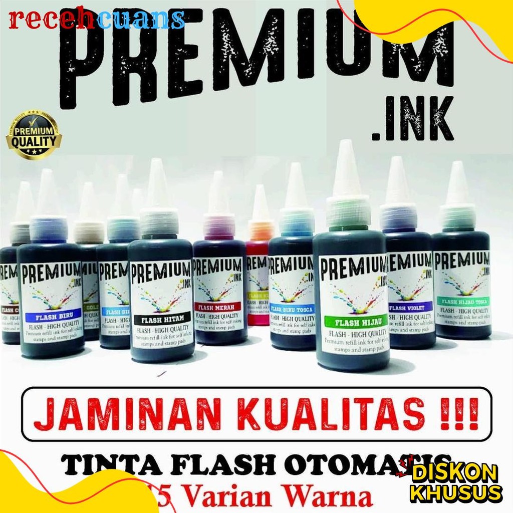 

Tinta Stempel Flash Otomatis 15 Varian Warna Kualitas Premium - Flash Ink Premium - Tinta Flash Refill Isi 100 Ml Terlengkap Dan Termurah