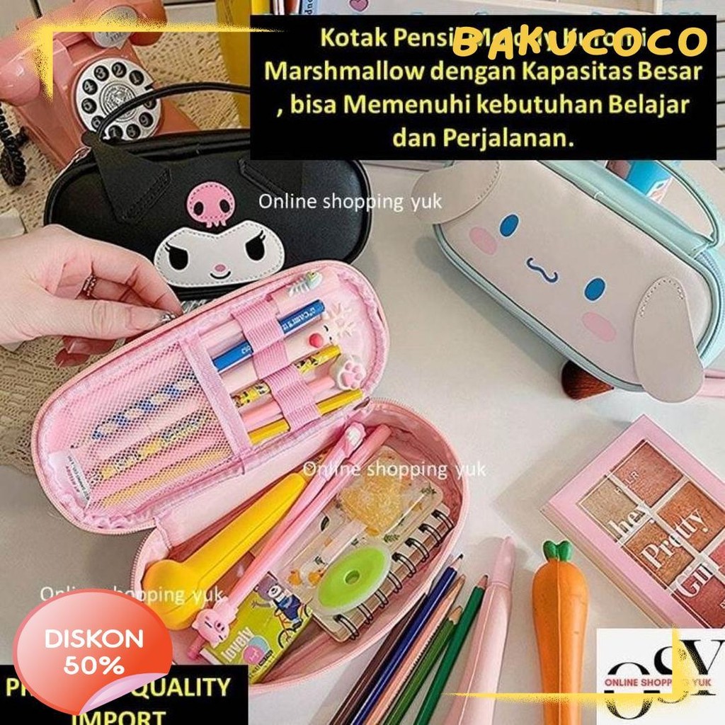 

Tempat Pensil Sanrio , Kotak Pensil Kuromi , Tas Kosmetik , Pouch , Motif Kuromi / Cinnamoroll / My Melody , Import Premium. Online Shopping Yuk. Kapasitas Besar. Bahan Kulit , Kuat & Sangat Cantik Exclusive. Terlaris! Produk Ini Banyak Dicari