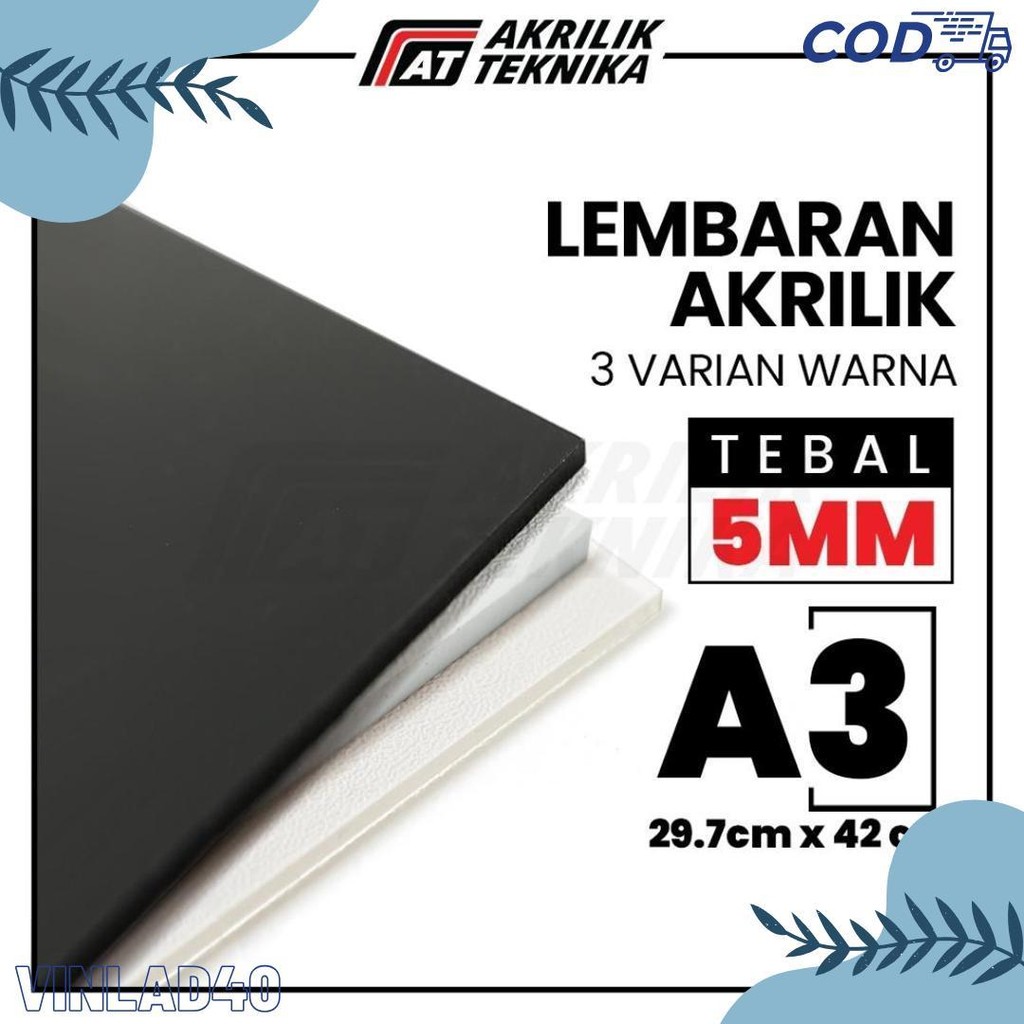 

Lembaran Akrilik A3 5Mm / Acrylic Sheet Clear / Akrilik Bening Hitam Putih Diskon Setengah Harga