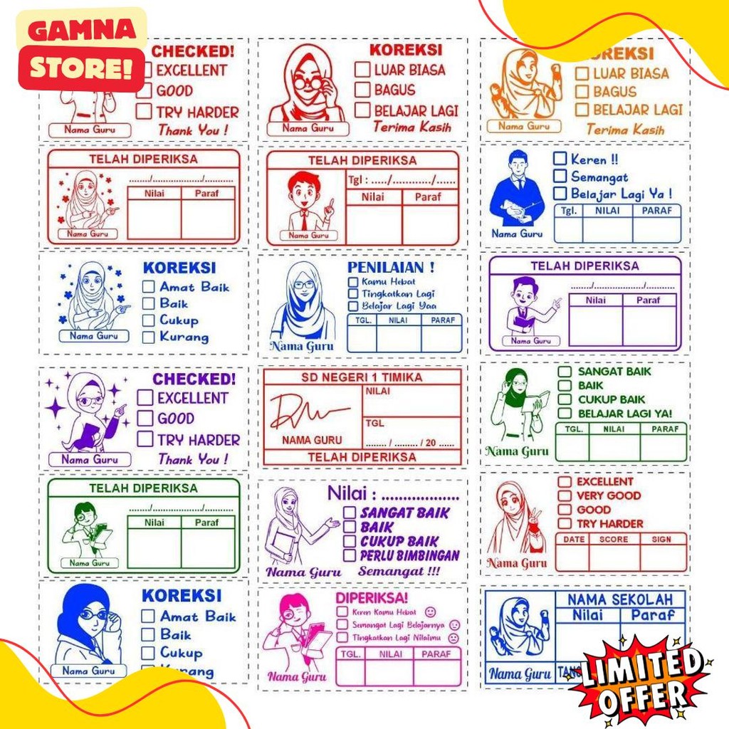 

Stempel Nilai Guru / Penilaian / Koreksi / Checked Terlengkap Dan Termurah