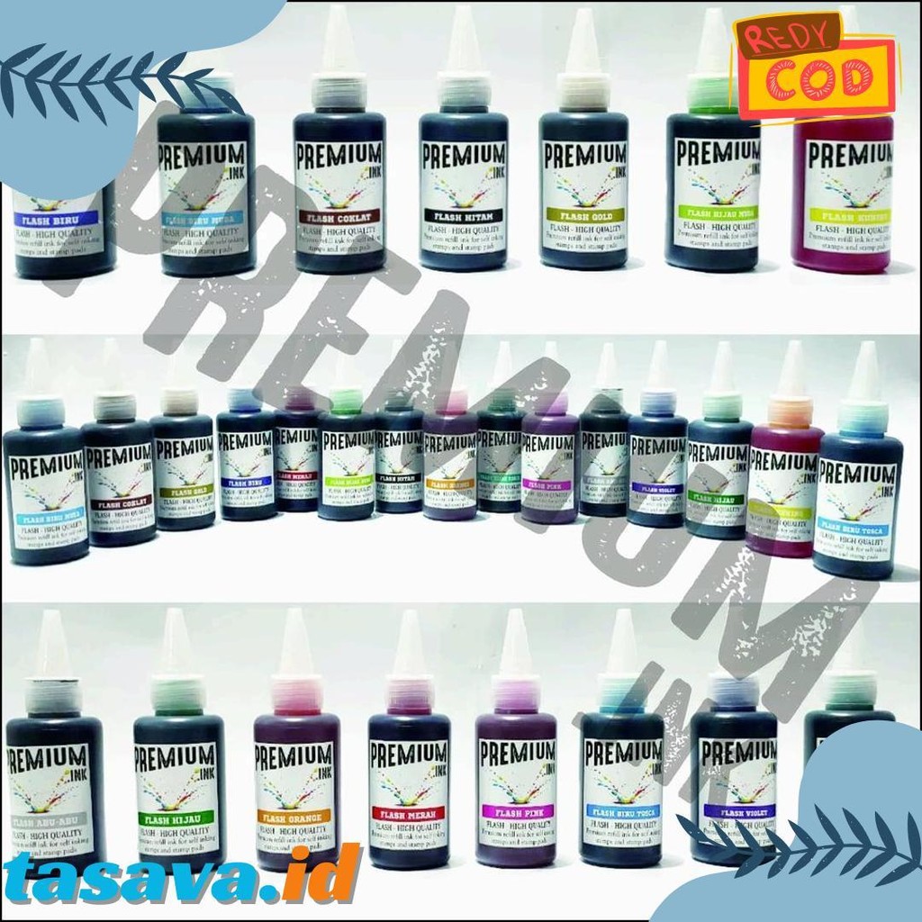 

Tinta Stempel Flash Otomatis 15 Varian Warna Kualitas Premium - Flash Ink Premium - Tinta Flash Refill Isi 100 Ml Diskon