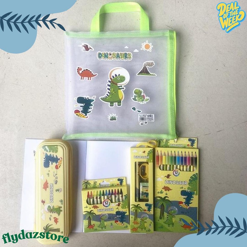 

[Serbalakuofficial](Ktps.11)Kotak Pensil Sett / Study Set Stationery Set Alat Tulis Sekolah Anak Set Atk Motif Diskon