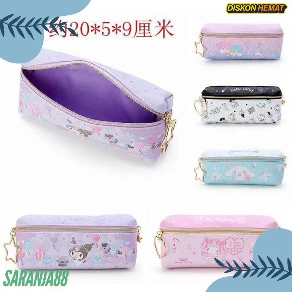 

Tempat Pensil Terbaru 2 Sisi / Kotak Pensil Sanrio Terbaru /Pencil Case Cinnamoroll Kueomi Melody 2 Sekat Flash Sale! Diskon Hingga 70%