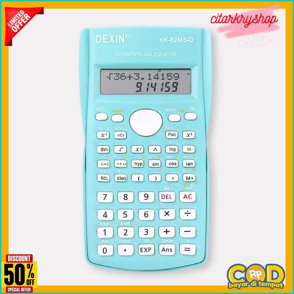 

Kalkulator Ilmiah Scientific Dexin Kk-82Ms Diskon Setengah Harga
