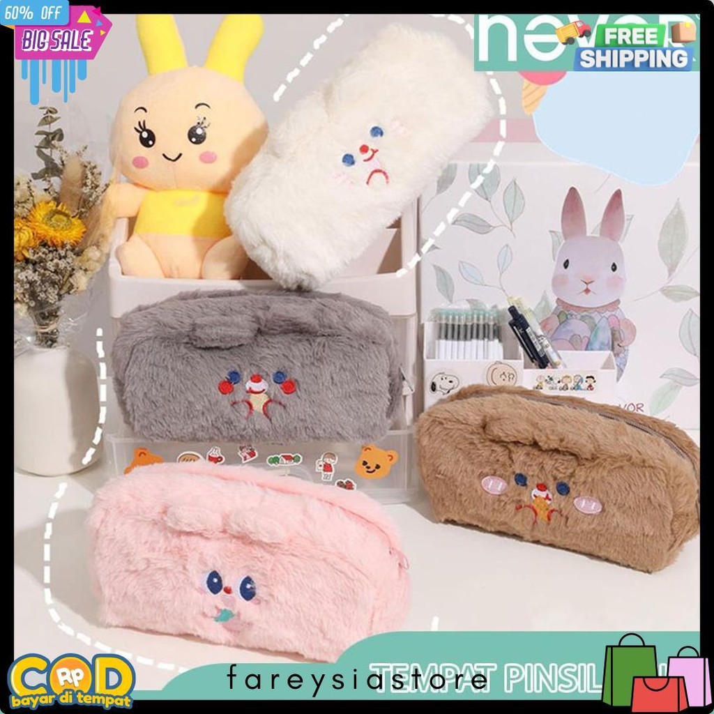 

Never Official- Tempat Pensil Bulu Soft Cute/ Tas Pensil Kosmetik/ Pouch Makeup Kecil Diskon