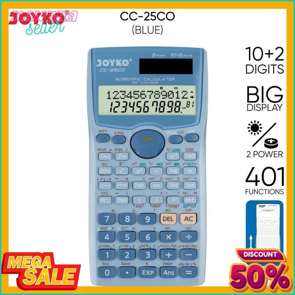 

Joyko Cc-25Co ~ Kalkulator Sekolah Scientific Calculator Color Cc25Co Kuliah Diskon Setengah Harga