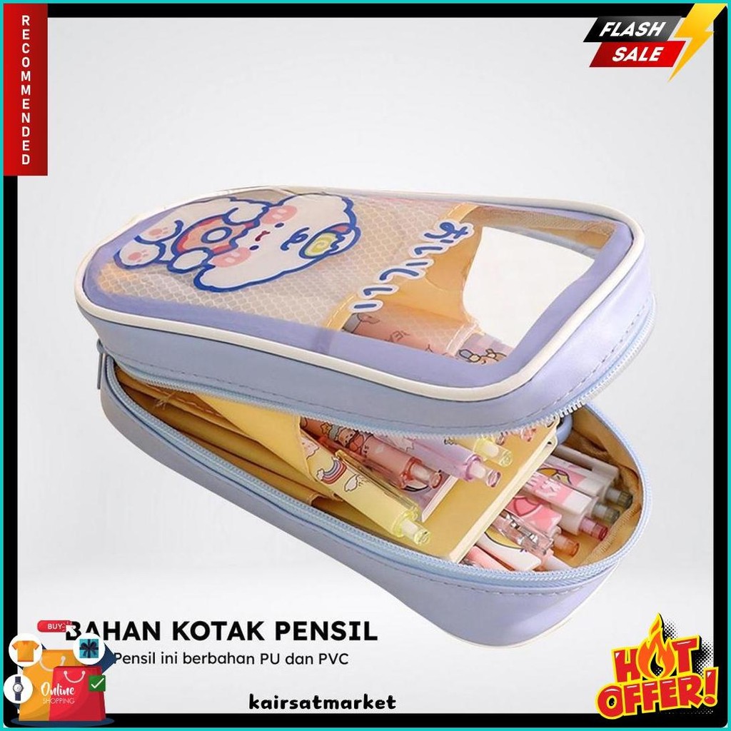 

Pencil Case Tempat Pensil Anak Transparan Motif Kartun Korean Style / Tempat Alat Tulis Perlengkapan Sekolah Multifungsi/TempatPulpen Bunda A61 Flash Sale! Diskon Hingga 70%