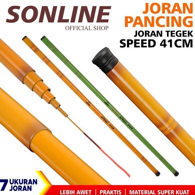 SONLINE JORAN TEGEK SPEED JORAN CARBON MEDIUM ACTION 1.8M-4.5M Ikan Mancing Pancing Portable Lele Al