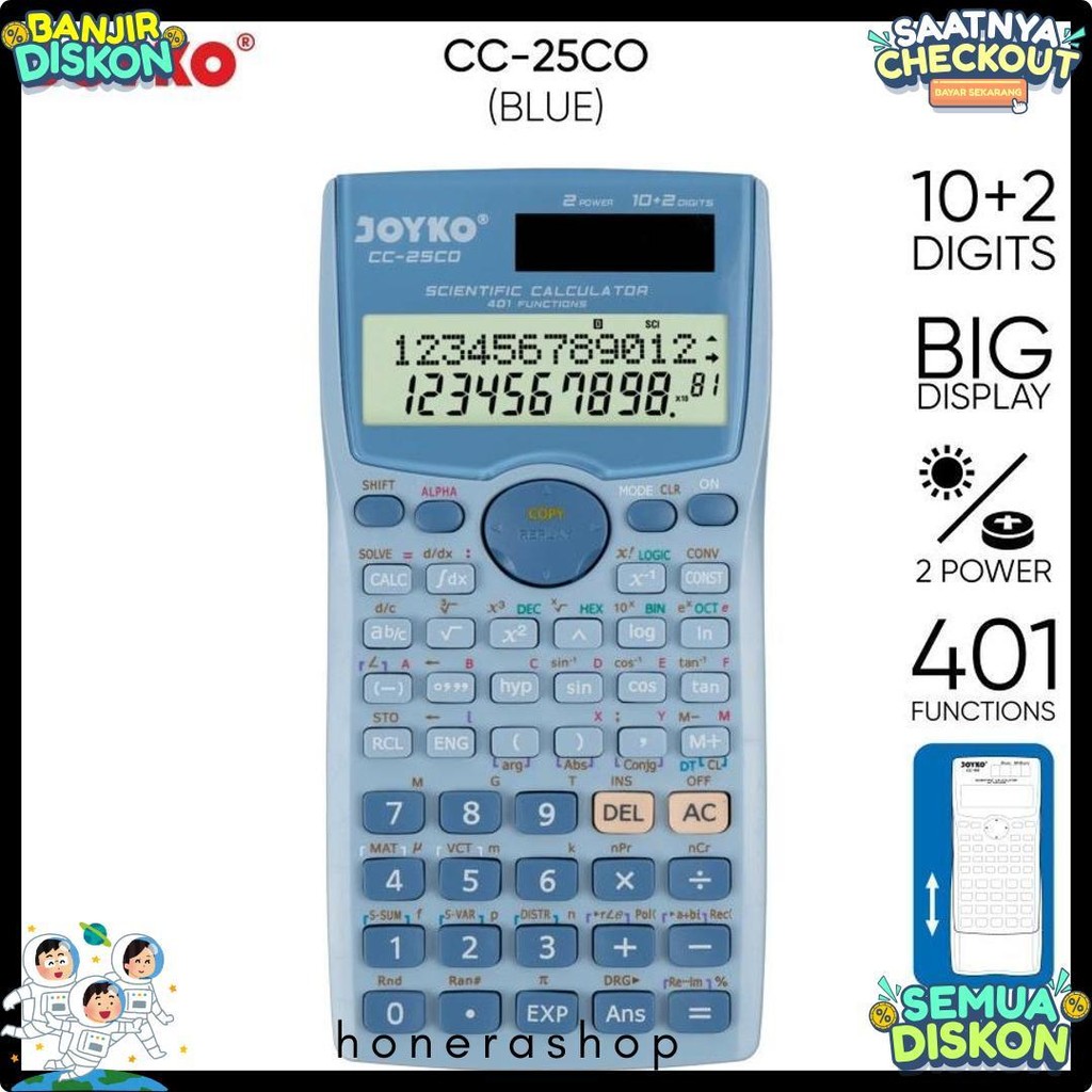 

Joyko Cc-25Co ~ Kalkulator Sekolah Scientific Calculator Color Cc25Co Kuliah Diskon Setengah Harga