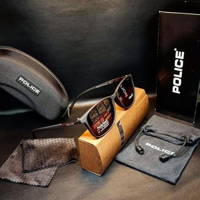 new  TERMURAH Kacamata Sunglasess Pria POLICE 1216 Sporty Lensa Polarized Fullset free lap dan sarun