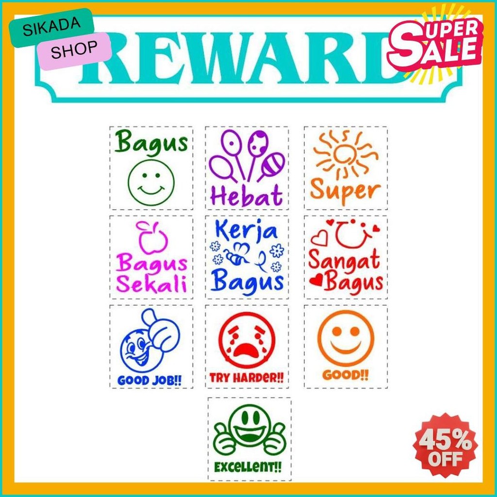 

Stempel Nilai Guru / Penilaian / Koreksi / Checked / Reward Siswa Murid Sekolah Terlaris! Produk Ini Banyak Dicari