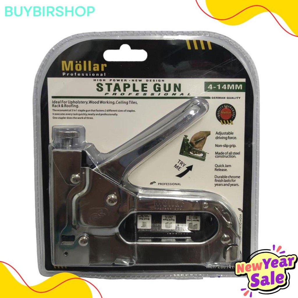 

Gun Tacker Alat Staples Dan Paku Tembak 3In1 / Staple Gun Mollar 4-14Mm / Stapler Tembak Manual Terlaris! Produk Ini Banyak Dicari