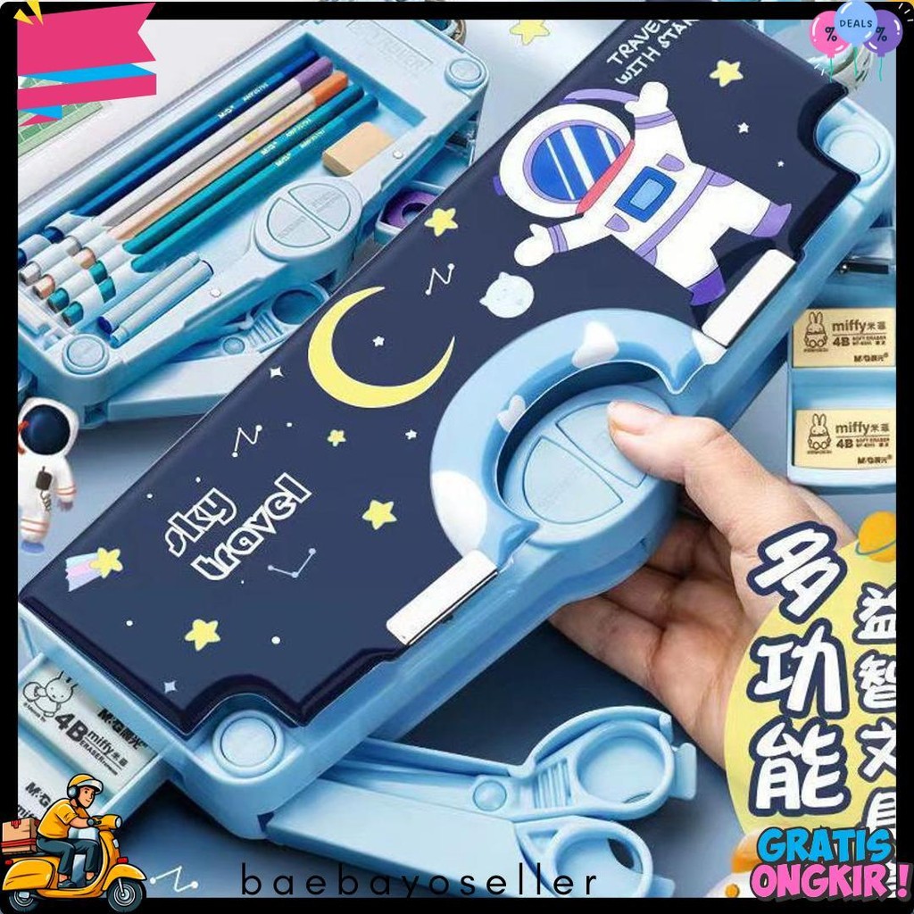 

Kotak Pensil Multifungsi Lengkap Peruncing Gunting Isolasi Penghapus Penggaris Flash Sale! Diskon Hingga 70%