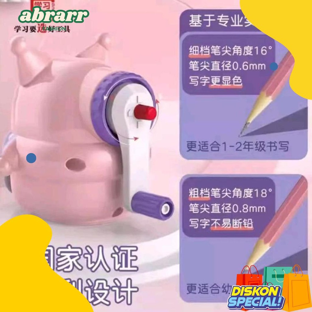 

Serutan Pencil Kuromi/ Rautan Kuromi/ Rautan Pensil/ Shapener Kuromi/ Serutan Pensil Putar Diskon