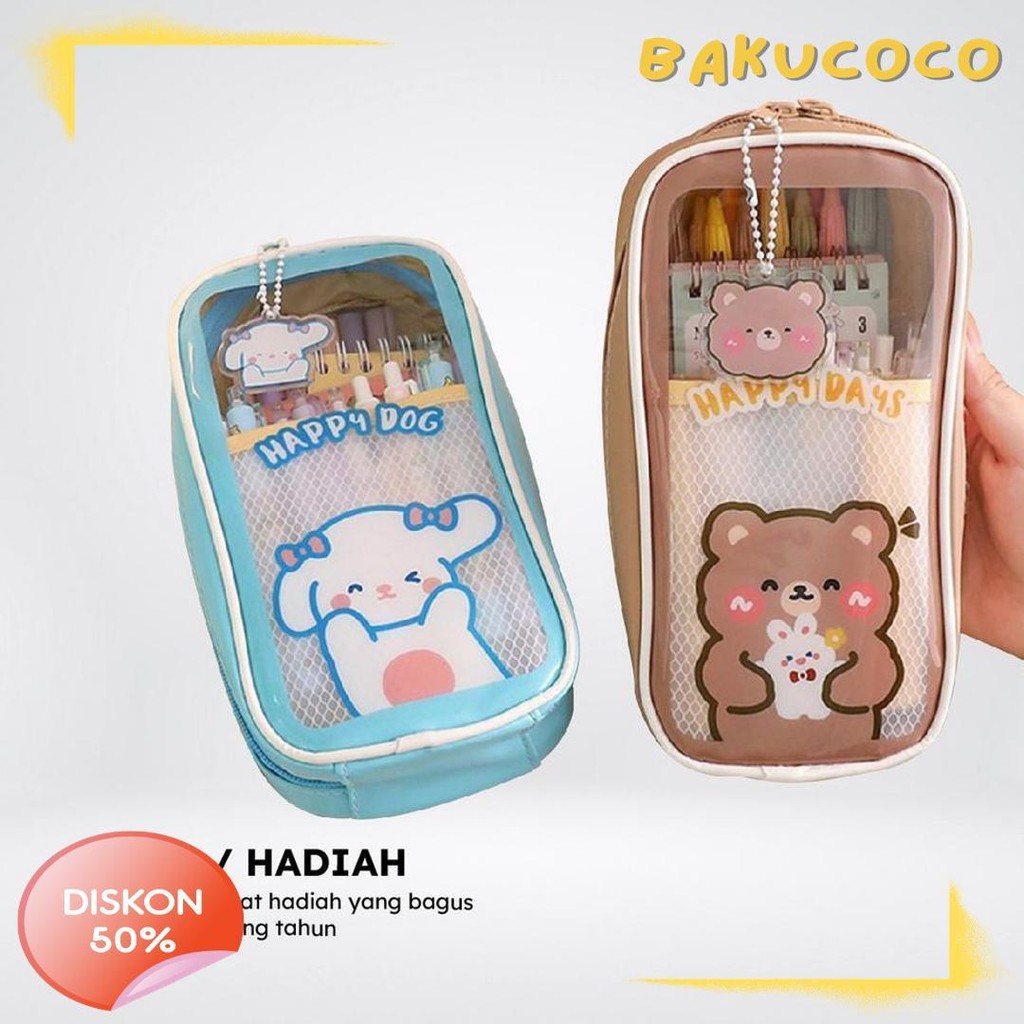 

Pencil Case Tempat Pensil Anak Transparan Motif Kartun Korean Style / Tempat Alat Tulis Perlengkapan Sekolah Multifungsi/TempatPulpen Bunda A61 Flash Sale! Diskon Hingga 70%