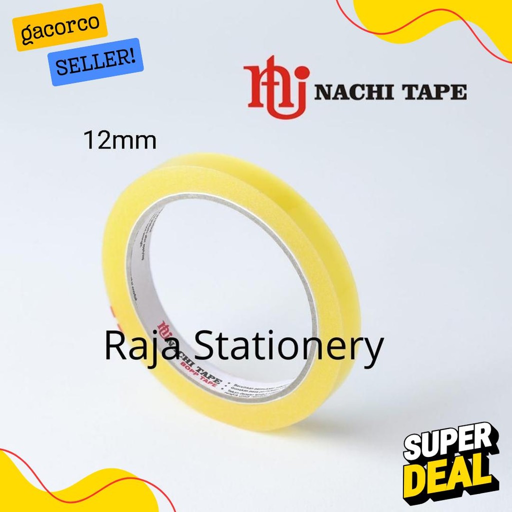 

Nachi Stationery Tape 12Mm 24Mm Selotip Solatip Lakban Solasi Isolasi Nachi [1 Box] Terlengkap Dan Termurah