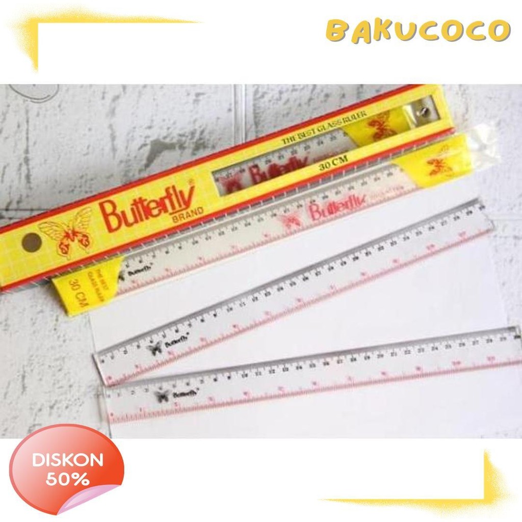 

Penggaris Butterfly 30Cm / Mistar Plastik Butterfly (12Pcs) Terlengkap Dan Termurah