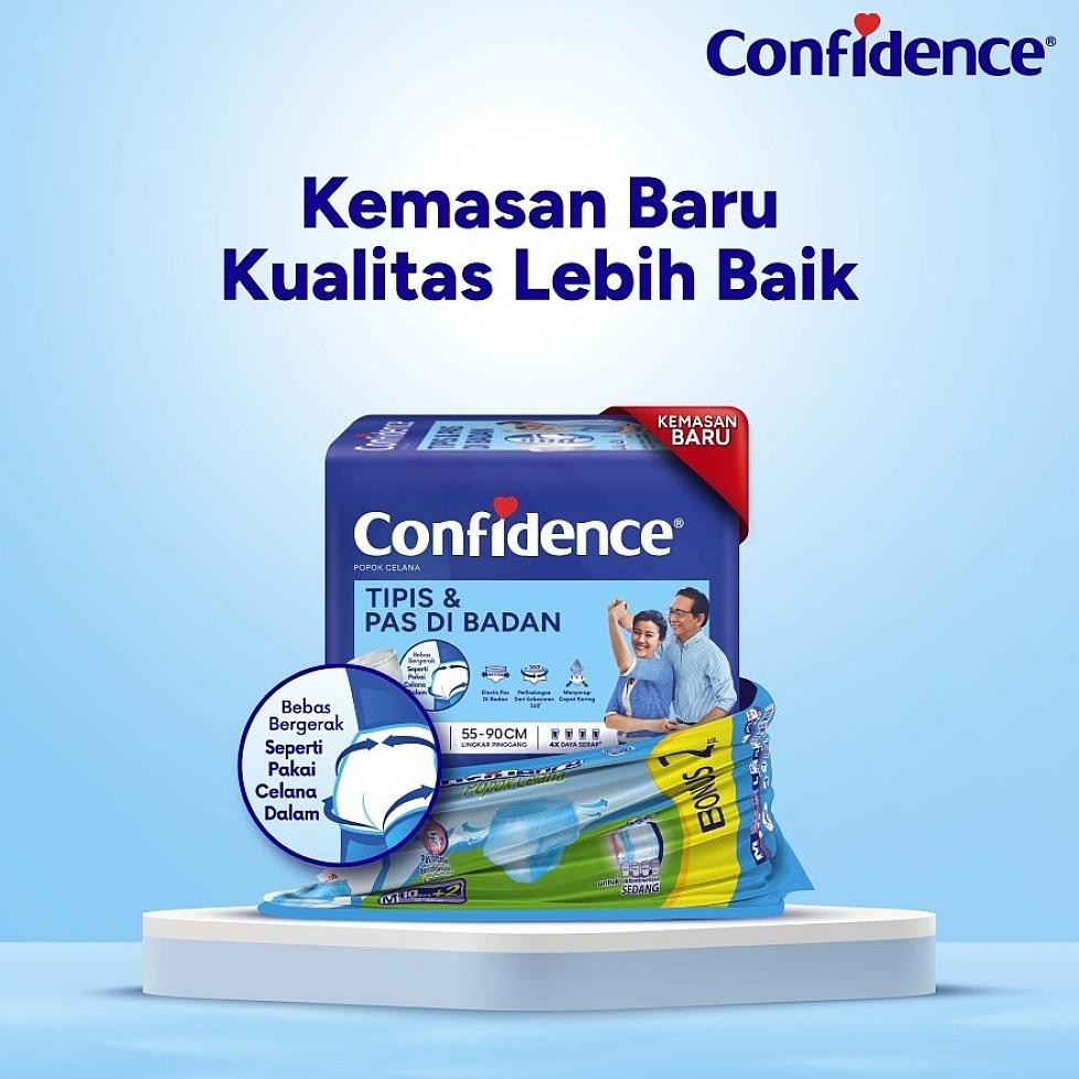 fg-7 Confidence Popok Dewasa Celana Adult Diaper Pants Tipis & Pas M10 M20 L4 L8 L16 XL6 Berkualitas