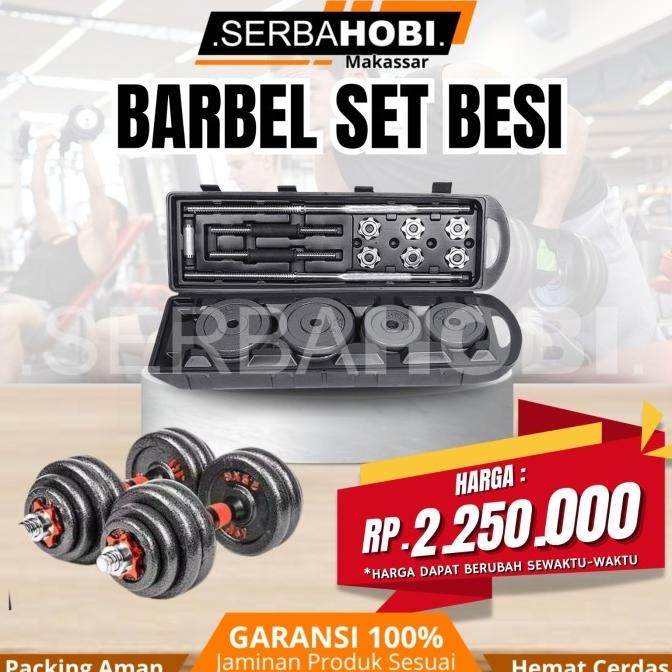 $$$$] Dumble Barbel Set box Besi / Barbel Box Besi 50kg Berkualitas dan lengkap / Barbel besi Set Bo