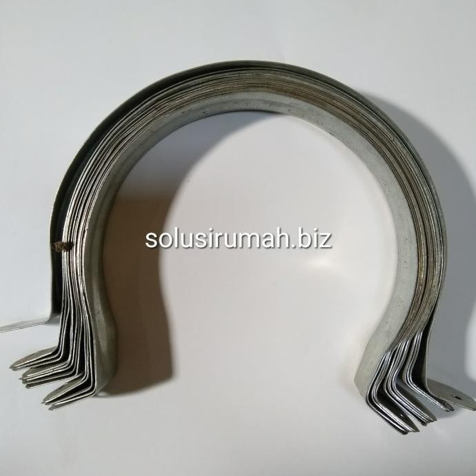 ] KLEM U PLAT 4 INCH 4" 4INCH KLEM PIPA