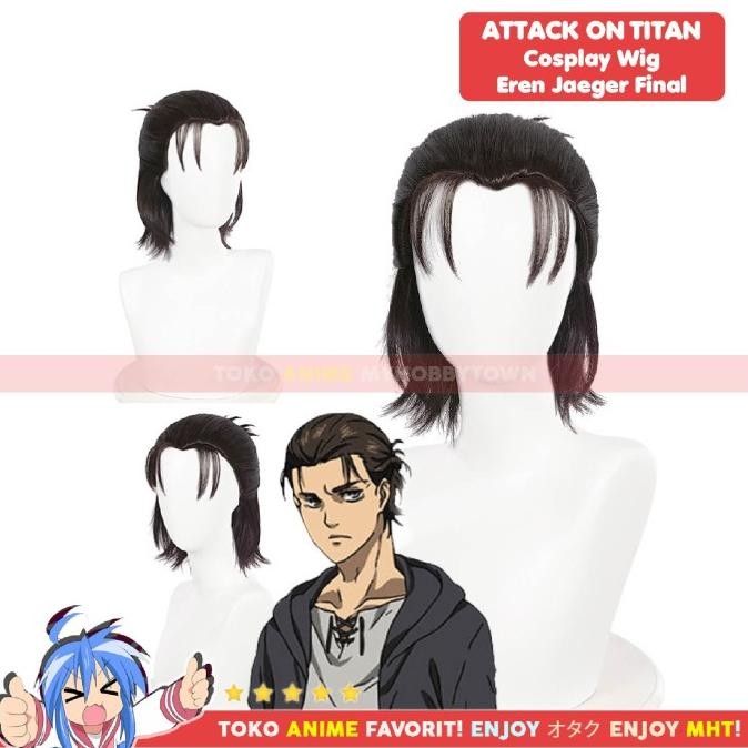 BEBAS ONGKIR - Wig Cosplay Anime Attack On Titan AOT : Eren Yeager Final Season