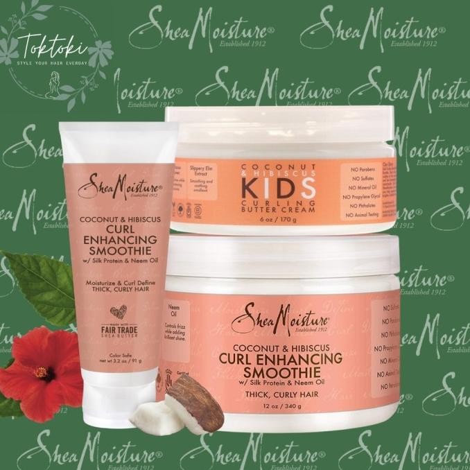 NEW SHEA MOISTURE Coconut & Hibiscus Curl Enhancing Smoothie
