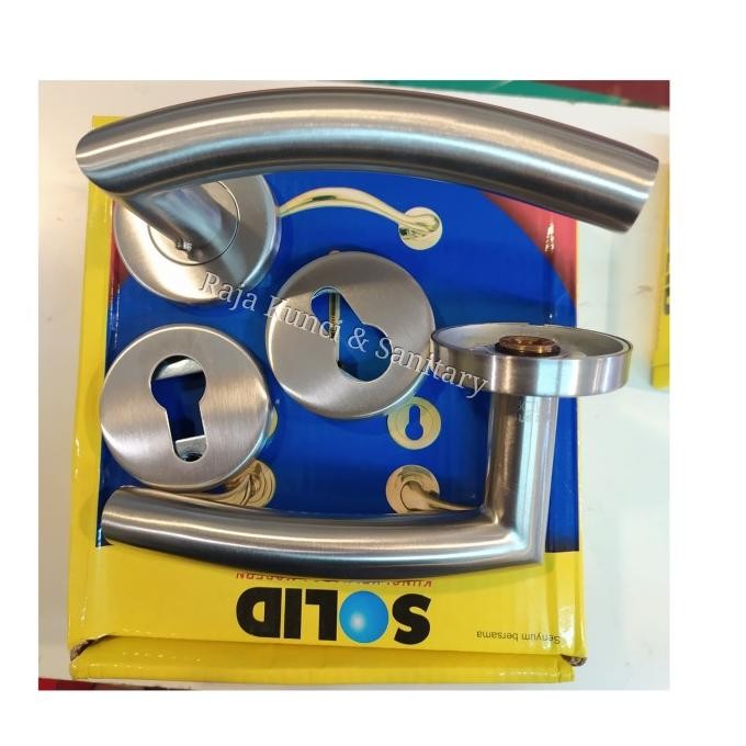 Paket Handle Solid Hre 6144 / Kunci Pintu Stainless Solid (Komplit) Original Dan Terlaris