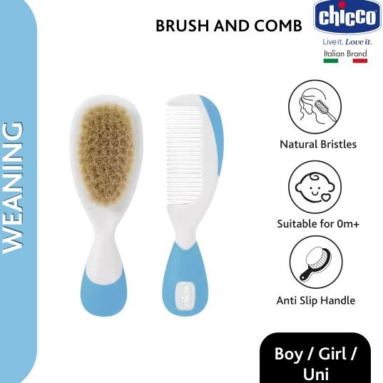Chicco Nursing Hygiene Brush and Comb Sisir Bayi Sisir Bayi Newborn Sisir Bayi Lembut Sisir Bayi Set
