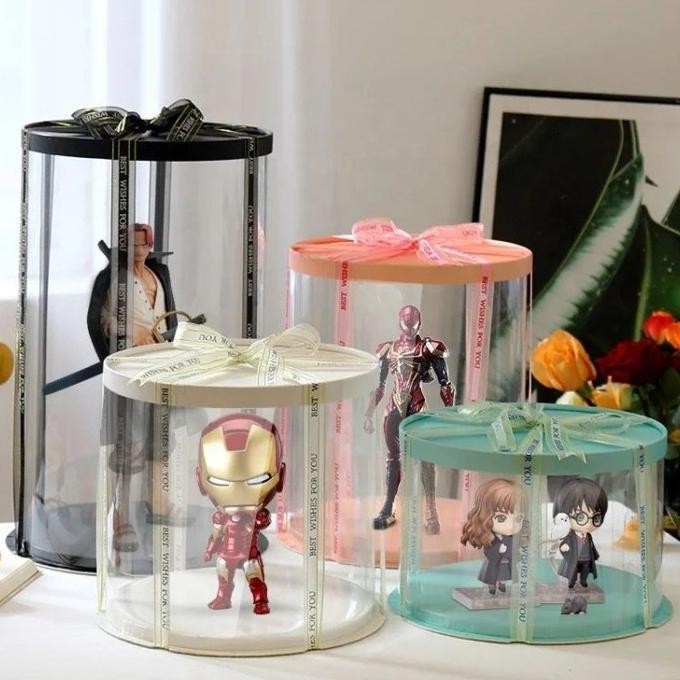 

(Good) KOTAK KUE MIKA TRANSPARAN BENTUK LINGKARAN CAKE BOX DIAMETER 30 CM