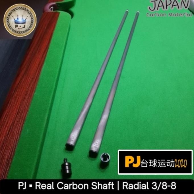 HARGA DISC - PJ | Billiard Real Carbon Shaft | Conical - Pro Taper - Shaft Only | Radial Joint Pin