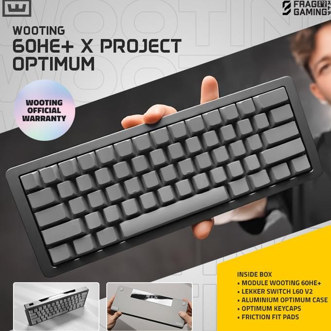 Wooting 60He+ X Project Optimum  / Wooting 60He + Mechanical Gaming Keyboard Rapid Trigger New Stok