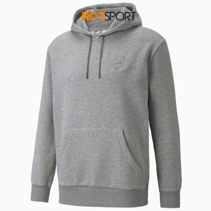 Baju Basket Puma Booster Basketball Hoodie Grey Original 53212502 Co