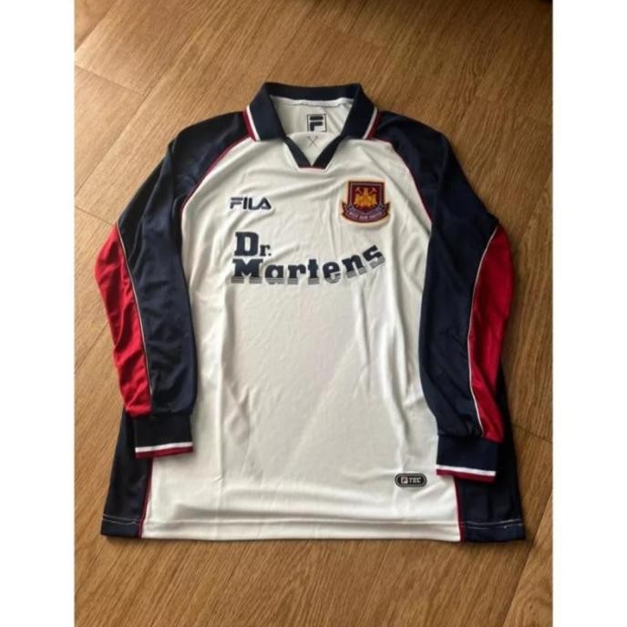 TERMURAH - Jersey Retro West Ham Away 1999 Dr Martens