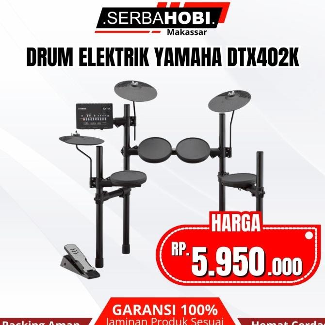 langsung order saja] Drum Set Elektrik Yamaha DTX402K With Modul Sound Mantap