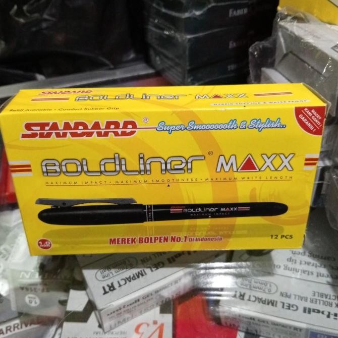 

NEW Standard Pen Pulpen BoldLiner Maxx 1.0 Isi 12 pulpen Ballpoint