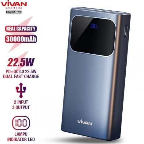VIVAN QUICK CHARGE POWER BANK 20000MAH SERI 39 1804T