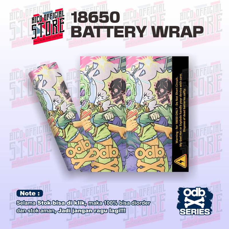 

*PromoGet2* Aico Wrap Baterai 18650 Uwu Series V1 Untuk Melindungi Dan Menghias Batre 27 Stiker Garskin HP/Case Custom COD
