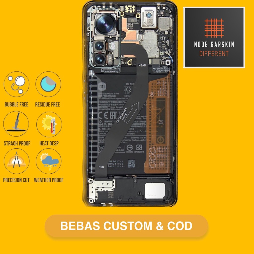 

*PromoGet2* Xiaomi 12 Stiker Garskin HP/Case Custom Dan COD