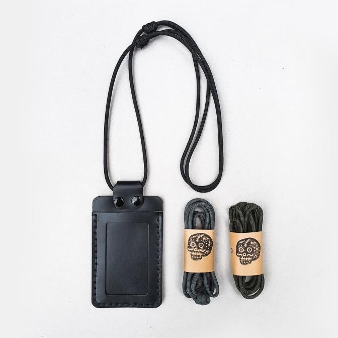 

WARDEN - BDS leather ID card Holder triple lanyard